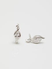 Simply Silver Silver Tone Cubic Zirconia Navette Earrings - Image 3 of 3