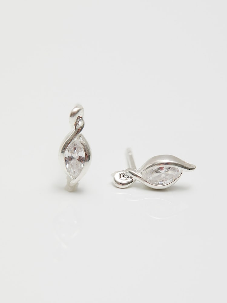 Simply Silver Silver Tone Cubic Zirconia Navette Earrings - Image 3 of 3 Simply Silver Silver Tone Cubic Zirconia Navette Earrings - Image 3 of 3