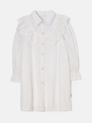 Angel & Rocket White Broderie Amelie Shirt Dress - Image 5 of 7