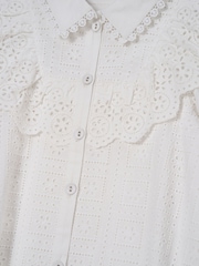 Angel & Rocket White Broderie Amelie Shirt Dress - Image 7 of 7