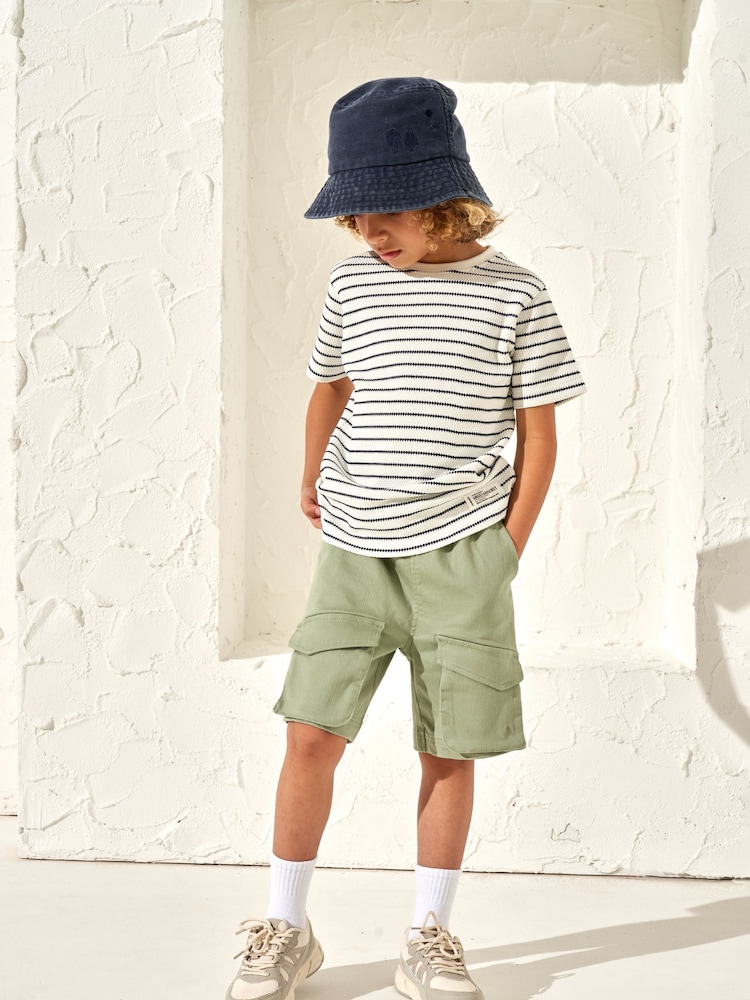 Angel & Rocket Green Niko Cargo Washed Denim Shorts - Image 2 of 5 Angel & Rocket Green Niko Cargo Washed Denim Shorts - Image 2 of 5