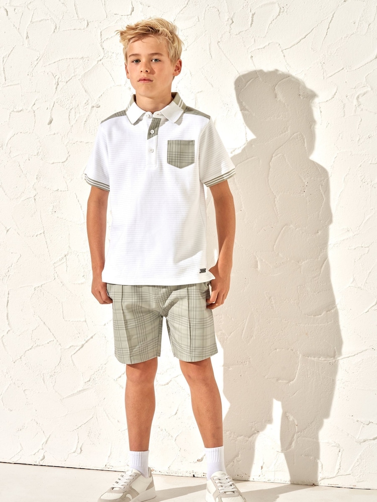 Angel & Rocket Grey Dawson Check Smart Shorts - Image 1 of 8