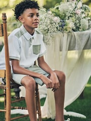 Angel & Rocket Grey Dawson Check Smart Shorts - Image 5 of 8