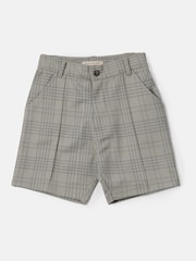 Angel & Rocket Grey Dawson Check Smart Shorts - Image 6 of 8
