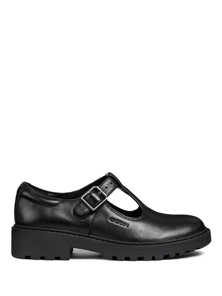 Geox Black Casey G. E Buckle School Shoes - Image 1 of 4 Geox Black Casey G. E Buckle School Shoes - Image 1 of 4