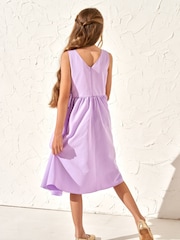 Angel & Rocket Purple Lourdes Corsage Waist Dress - Image 2 of 7