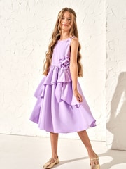 Angel & Rocket Purple Lourdes Corsage Waist Dress - Image 3 of 7