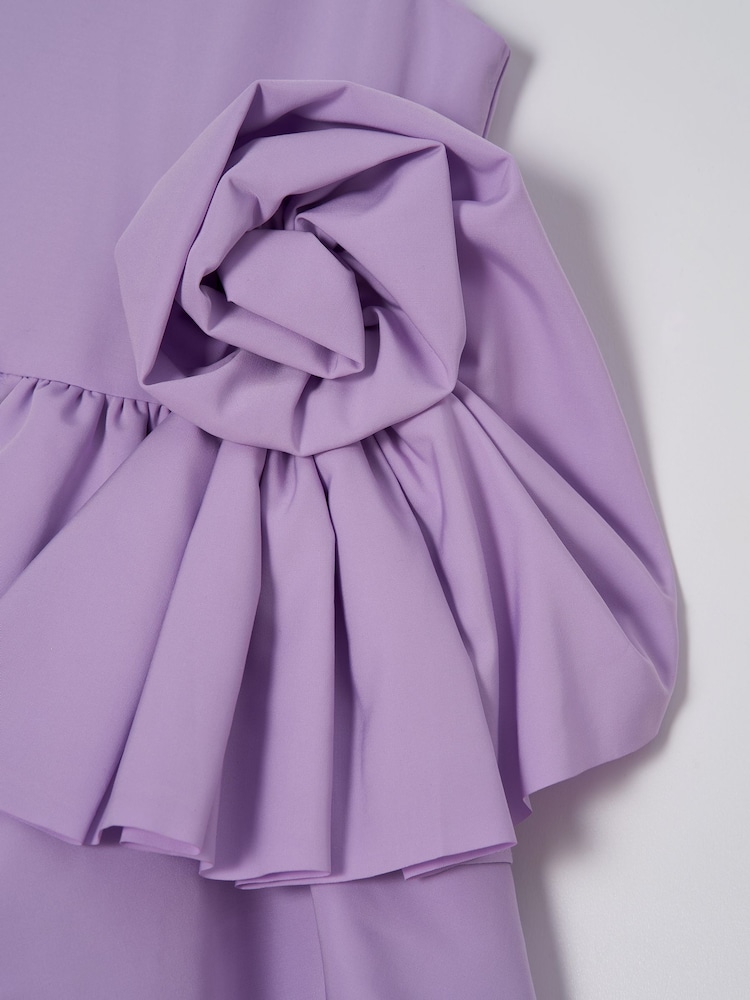 Angel & Rocket Purple Lourdes Corsage Waist Dress - Image 7 of 7