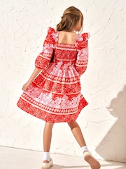 Angel & Rocket Red 100% Cotton  Lola Floral Batik Print Dress - Image 2 of 7