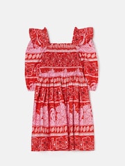 Angel & Rocket Red 100% Cotton  Lola Floral Batik Print Dress - Image 6 of 7