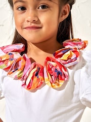 Angel & Rocket White Corsage Neck Sadie 100% Cotton Top - Image 3 of 4