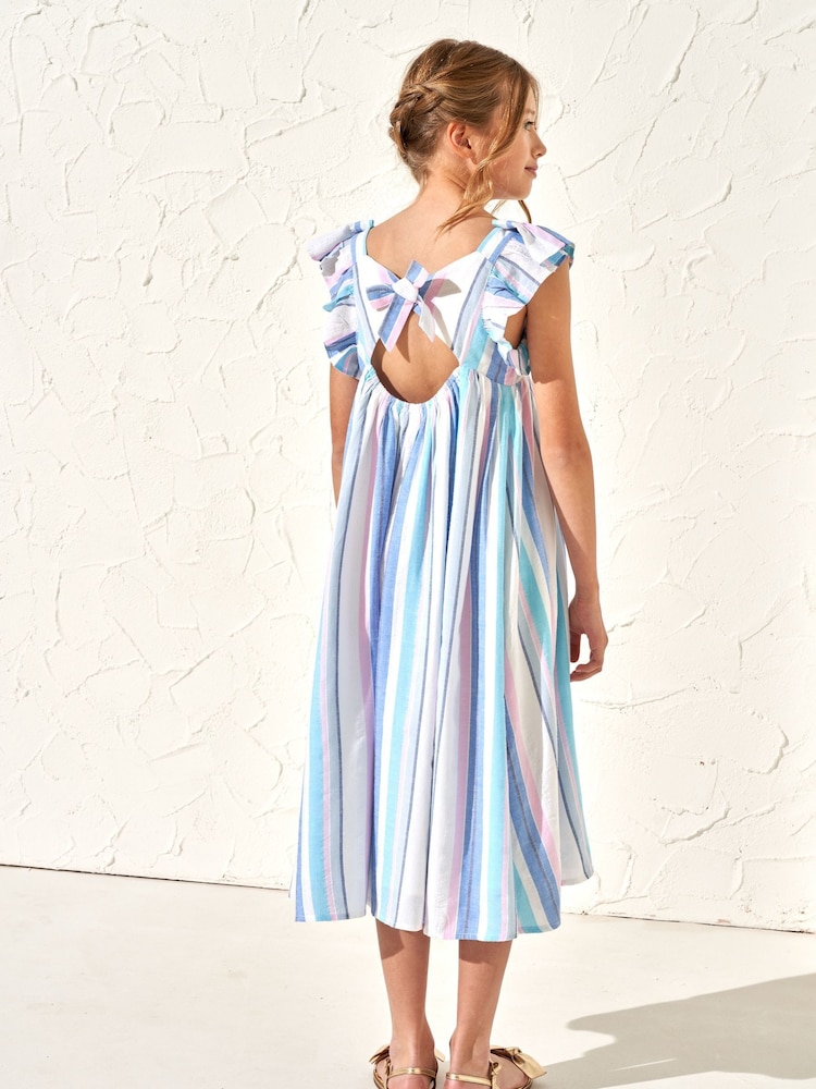 Angel & Rocket Blue Maxine Stripe Maxi Dress - Image 2 of 3 Angel & Rocket Blue Maxine Stripe Maxi Dress - Image 2 of 3