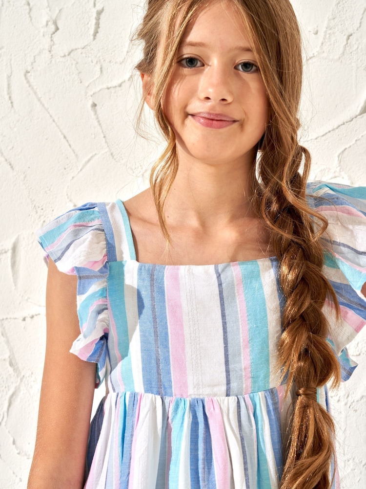 Angel & Rocket Blue Maxine Stripe Maxi Dress - Image 3 of 3 Angel & Rocket Blue Maxine Stripe Maxi Dress - Image 3 of 3