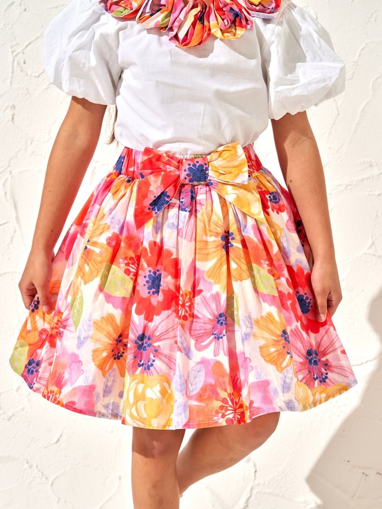 Angel & Rocket Red 100% Cotton Sadie Floral Print Skirt - Image 1 of 4