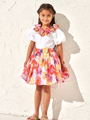 Angel & Rocket Red 100% Cotton Sadie Floral Print Skirt - Image 3 of 4