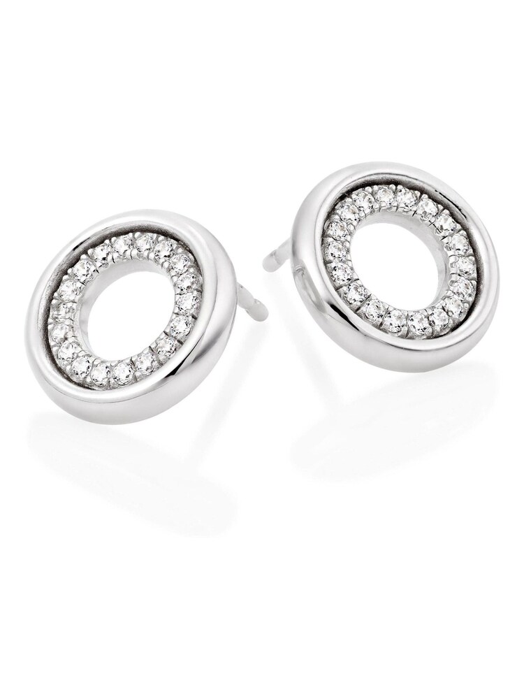 Beaverbrooks Cubic Zirconia Circle Earrings - Image 1 of 2