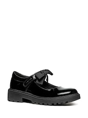 Geox Black Casey Ballerina Patent School Shoes - Image 2 of 5