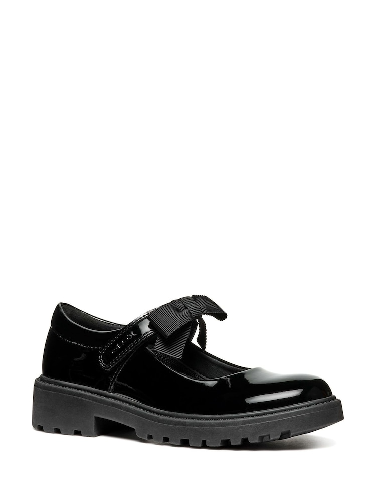 Geox Black Casey Ballerina Patent School Shoes - Image 2 of 5 Geox Black Casey Ballerina Patent School Shoes - Image 2 of 5