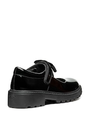 Geox Black Casey Ballerina Patent School Shoes - Image 3 of 5