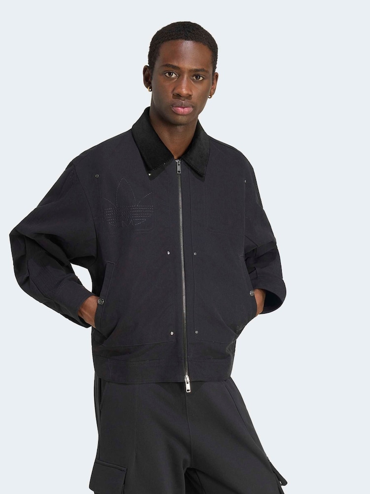 adidas Originals Black Premium Essentials Bomber Jacket - Image 1 of 6 adidas Originals Black Premium Essentials Bomber Jacket - Image 1 of 6