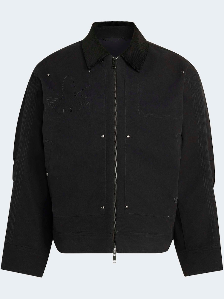 adidas Originals Black Premium Essentials Bomber Jacket - Image 6 of 6 adidas Originals Black Premium Essentials Bomber Jacket - Image 6 of 6