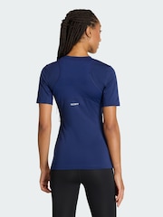 adidas Blue Techfit Training T-Shirt - Image 2 of 5