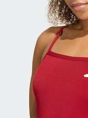 adidas Red Thin Straps V-Back Swimsuit - Image 4 of 5