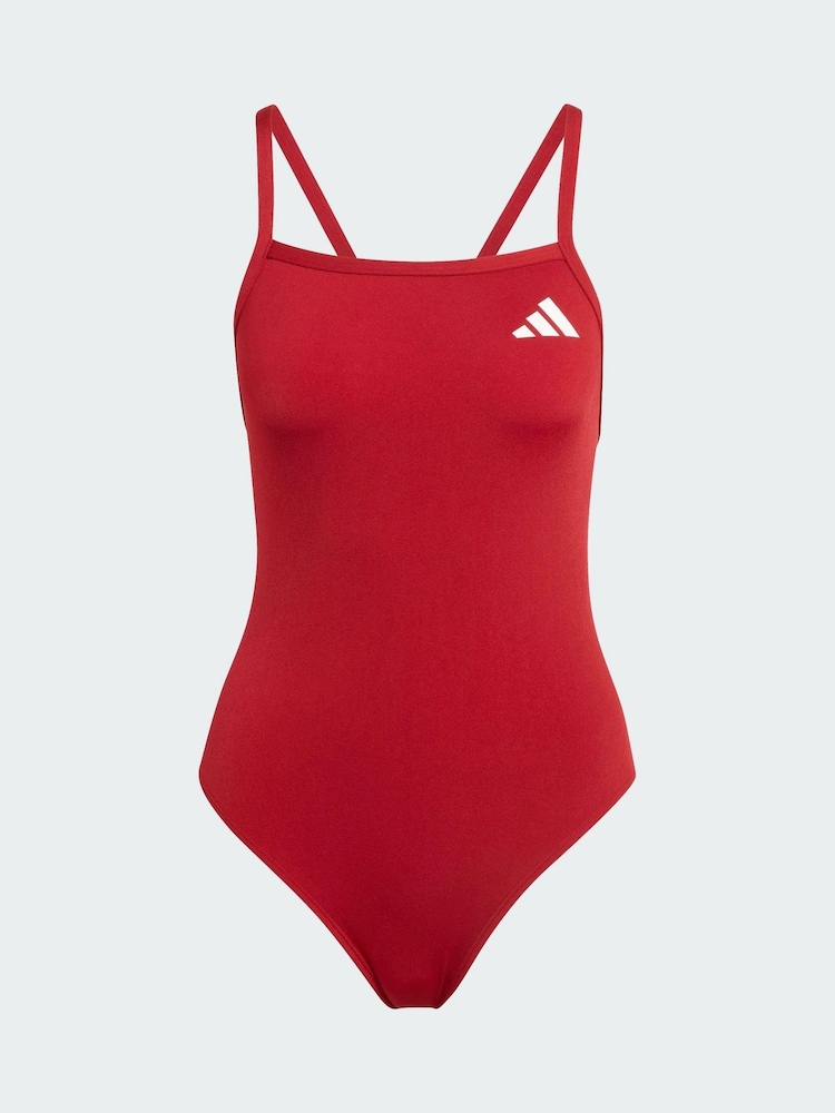 adidas Red Thin Straps V-Back Swimsuit - Image 5 of 5 adidas Red Thin Straps V-Back Swimsuit - Image 5 of 5