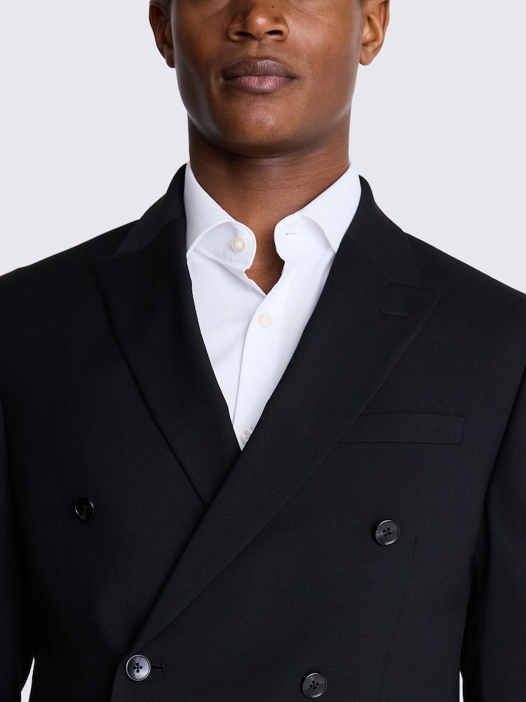 MOSS - Dubbelrijig stretch slim fit kostuumjasje - Image 3 of 6