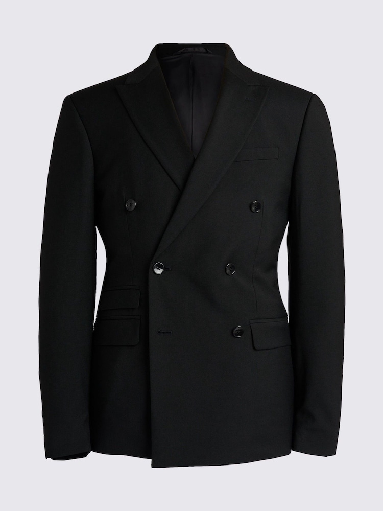 MOSS - Dubbelrijig stretch slim fit kostuumjasje - Image 5 of 6