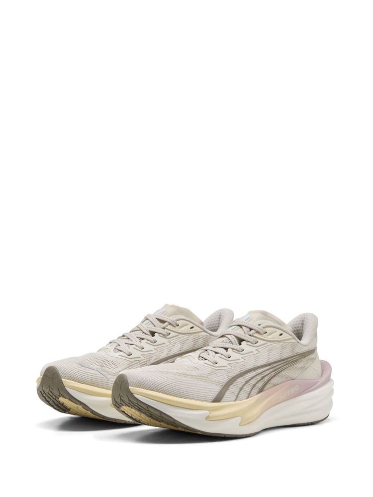Puma White Deviate Nitro 4 Running Shoes - Image 1 of 5 Puma White Deviate Nitro 4 Running Shoes - Image 1 of 5