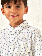 Angel & Rocket White Spot Toby Textured Shirt - Image 3 of 6