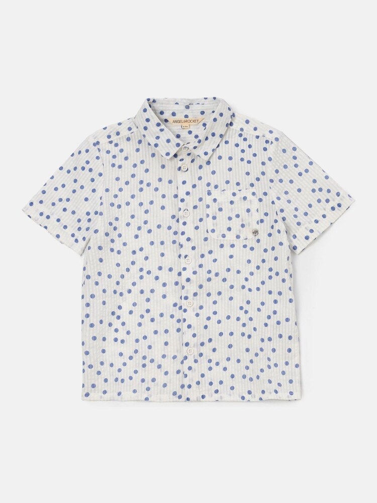 Angel & Rocket White Spot Toby Textured Shirt - Image 4 of 6