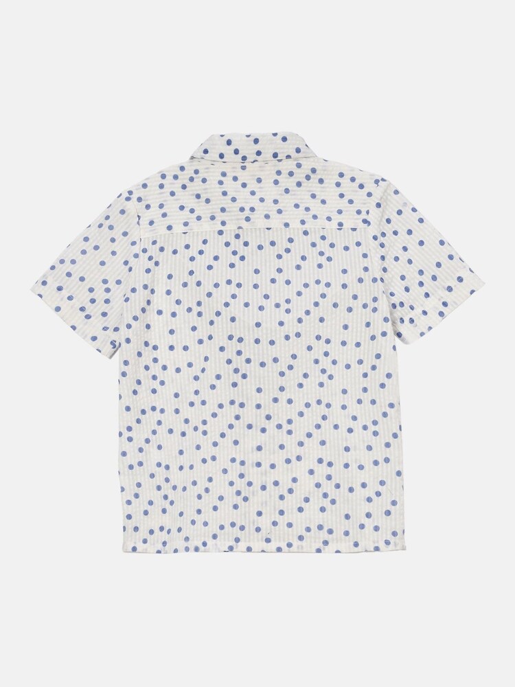 Angel & Rocket White Spot Toby Textured Shirt - Image 5 of 6