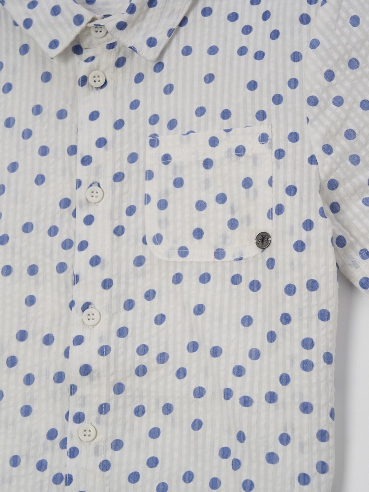 Angel & Rocket White Spot Toby Textured Shirt - Image 6 of 6