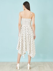 Yumi White Polka Dot Hankerchief Hem Dress - Image 4 of 5