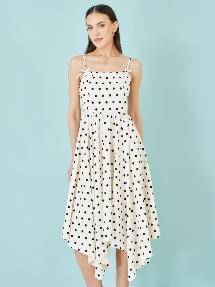 Yumi White Polka Dot Hankerchief Hem Dress - Image 5 of 5 Yumi White Polka Dot Hankerchief Hem Dress - Image 5 of 5