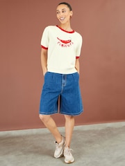 Yumi Cream Chilli Cotton Knitted Top - Image 2 of 5