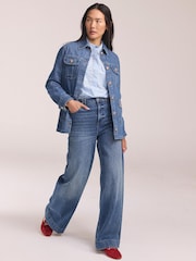 Mint Velvet Blue Denim Shacket - Image 5 of 7
