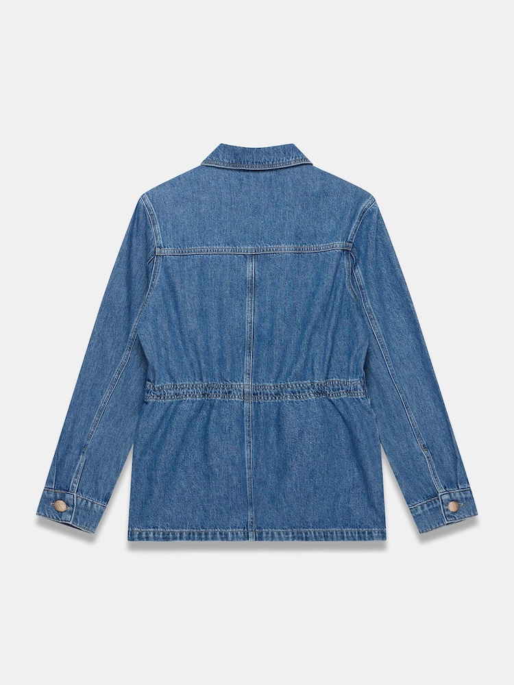 Mint Velvet Blue Denim Shacket - Image 7 of 7 Mint Velvet Blue Denim Shacket - Image 7 of 7