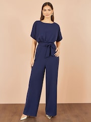 Yumi Blue Batwing Stretch Jumpsuit - Image 4 of 4
