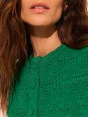 Mint Velvet Green Cotton Blend Knit Vest - Image 4 of 7