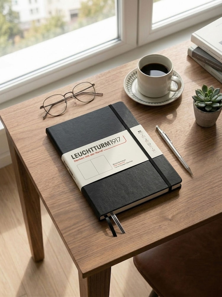 LEUCHTTURM1917 Black Composition B5 Hardcover Plain Notebook - Image 5 of 5 LEUCHTTURM1917 Black Composition B5 Hardcover Plain Notebook - Image 5 of 5