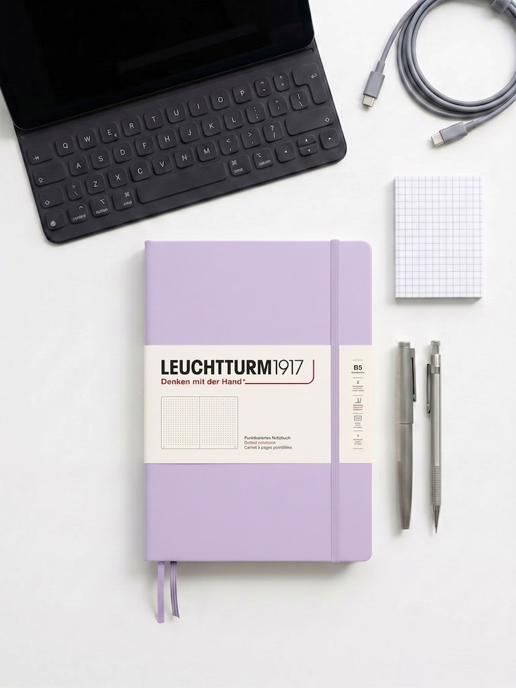 LEUCHTTURM1917 Lilac Composition B5 Hardcover Dotted Notebook - Image 1 of 8 LEUCHTTURM1917 Lilac Composition B5 Hardcover Dotted Notebook - Image 1 of 8
