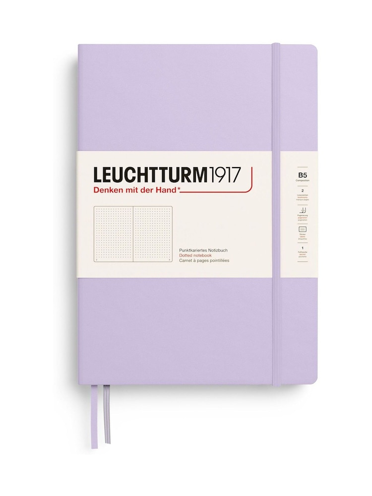 LEUCHTTURM1917 Lilac Composition B5 Hardcover Dotted Notebook - Image 2 of 8 LEUCHTTURM1917 Lilac Composition B5 Hardcover Dotted Notebook - Image 2 of 8