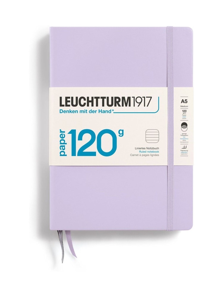 LEUCHTTURM1917 Lilac 120G Edition Medium A5 Hardcover Ruled Notebook - Image 2 of 9 LEUCHTTURM1917 Lilac 120G Edition Medium A5 Hardcover Ruled Notebook - Image 2 of 9