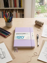 LEUCHTTURM1917 Lilac 120G Edition Medium A5 Hardcover Ruled Notebook - Image 4 of 9