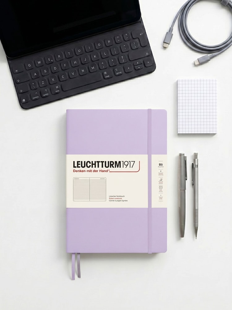 LEUCHTTURM1917 Lilac Composition B5 Hardcover Ruled Notebook - Image 1 of 8 LEUCHTTURM1917 Lilac Composition B5 Hardcover Ruled Notebook - Image 1 of 8