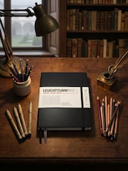 LEUCHTTURM1917 Black Medium A5 Hardcover Ruled Notebook - Image 5 of 8