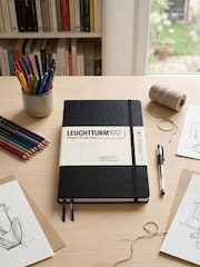 LEUCHTTURM1917 Black Medium A5 Hardcover Dotted Notebook - Image 4 of 8